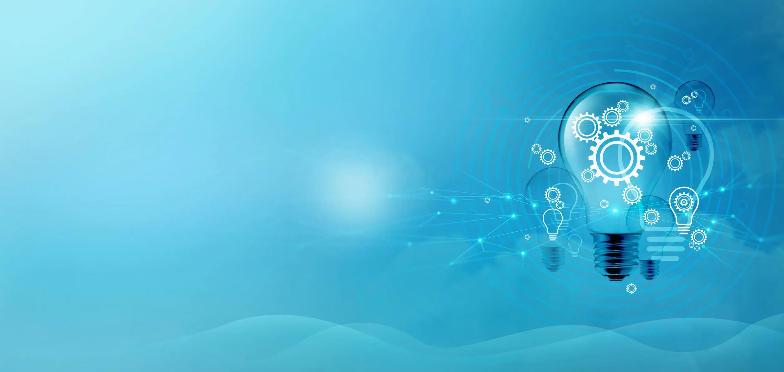 Abstract technology illustration representing applied AI and connected systems.